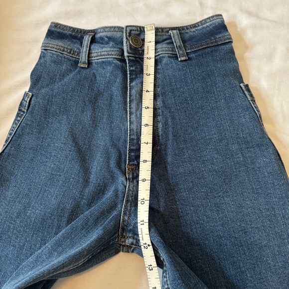 Zara 0 Wide Leg High Rise Jeans ~ Boho Festival Retro Vibes - Picture 5 of 8